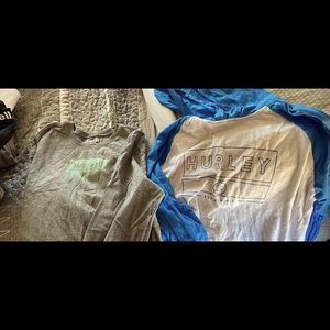 2 Hurley mens size large long sleeve shirts